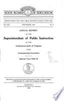 Annual Report of the Superintendent of Public Instruction of the Commonwealth of Virginia