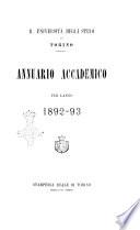 Annuario accademico per l'anno ...