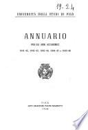 Annuario anno accademico ...