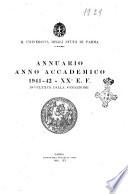 Annuario anno accademico ...