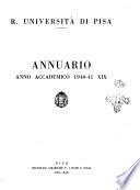 Annuario anno accademico ...