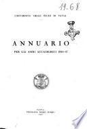 Annuario anno accademico ...