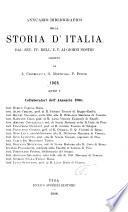 Annuario bibliografico della storia d'Ialia da sec. IV dell' ev.v. ai giorni nostri