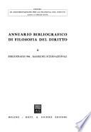 Annuario bibliografico di filosofia del diritto