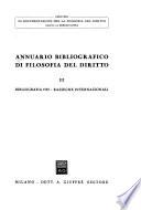 Annuario bibliografico di filosofia del diritto