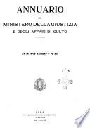 Annuario del Ministero della giustizia e degli affari di culto