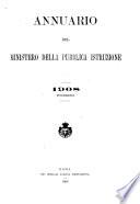 Annuario del Ministero della pubblica istruzione