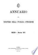 Annuario del Ministero della pubblica istruzione