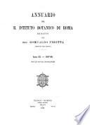Annuario del R. Istituto botanico di Roma ...