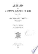 Annuario del R. Istituto botanico di Roma, redatto dal Romualdo Pirotta