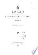 Annuario del R. Liceo ginnasio C. Colombo in Genova
