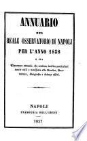 Annuario del Reale osservatorio di Napoli per cura del direttore Ernesto Capocci