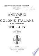 Annuario dell'Africa Italiana e delle Isole dell'Egeo