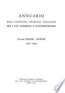 Annuario dell'Istituto storico italiano per l'età moderna e contemporanea
