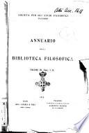 Annuario della Biblioteca filosofica