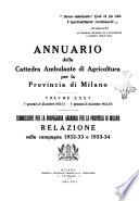 Annuario della Cattedra ambulante di Agricoltura per la provincia di Milano