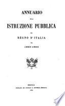 Annuario della istruzione pubblica del Regno d'Italia