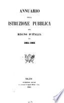 Annuario della istruzione pubblica del Regno d'Italia