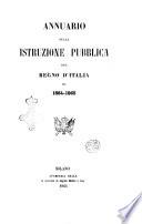 Annuario della istruzione pubblica del Regno d'Italia pel ...
