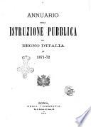 Annuario della istruzione pubblica del Regno d'Italia pel ...