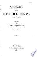 Annuario della letteratura italiana nel 1880