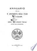 Annuario della R. Universita degli studi di Cagliari per l'anno scolastico..