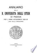 Annuario della R. Università degli studi di Padova