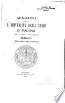 Annuario della R. Università degli studi di Padova