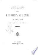 Annuario della R. Università degli studi di Padova per l'anno accademico ...