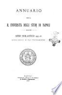Annuario della R. Universita degli studj di Napoli