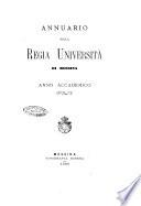 Annuario della R. Università di Messina anno accademico ...