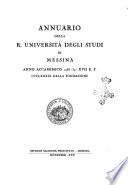 Annuario della R. Università di Messina anno accademico ...