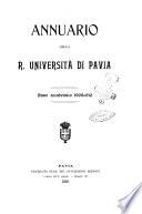 Annuario della R. Universita di Pavia