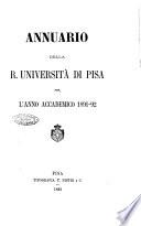Annuario della R. Università di Pisa per l'anno accademico ...