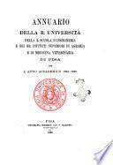 Annuario della R. Università di Pisa per l'anno accademico ...