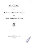 Annuario della R. Università di Pisa per l'anno accademico ...