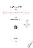 Annuario della Reale Accademia d'Italia