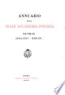Annuario della Reale accademia d'Italia