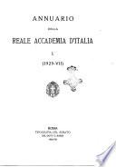 Annuario della Reale Accademia d'Italia