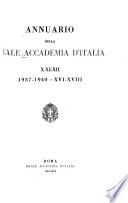 Annuario della Reale accademia d'Italia