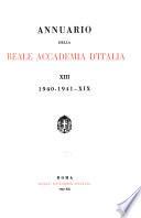 Annuario della Reale accademia d'Italia
