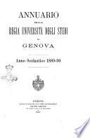 Annuario della Regia universita degli studi di Genova anno scolastico ...
