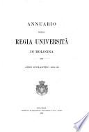 Annuario della Regia università di Bologna