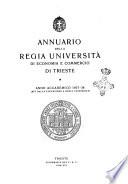 Annuario della Regia Università di economia e commercio di Trieste
