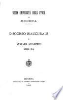 Annuario della Regia Università di Modena anno scolastico ...