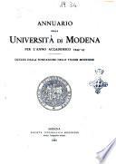 Annuario della Regia Università di Modena anno scolastico ...