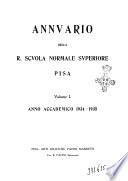 Annuario della Scuola normale superiore Pisa