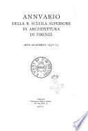 Annuario della Scuola superiore di architettura di Firenze