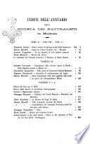 Annuario della Societa dei naturalisti in Modena