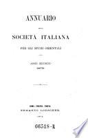 Annuario della societa italiana per gli studi orientali